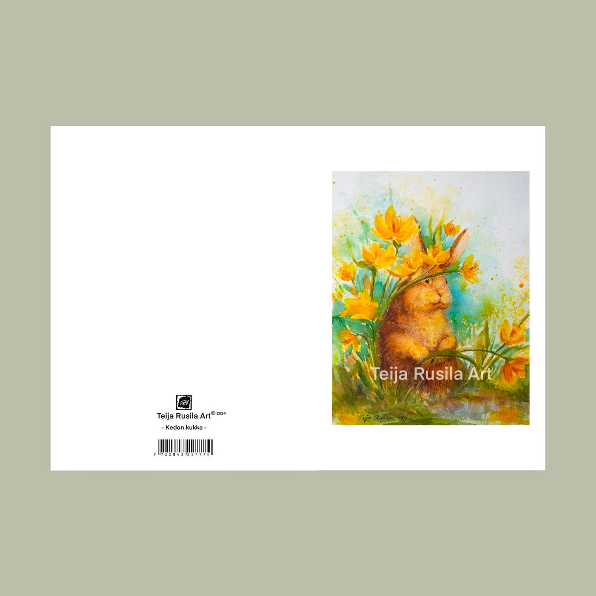 Teija Rusila Art | Kaksiosainen kortti | Kedonkukka