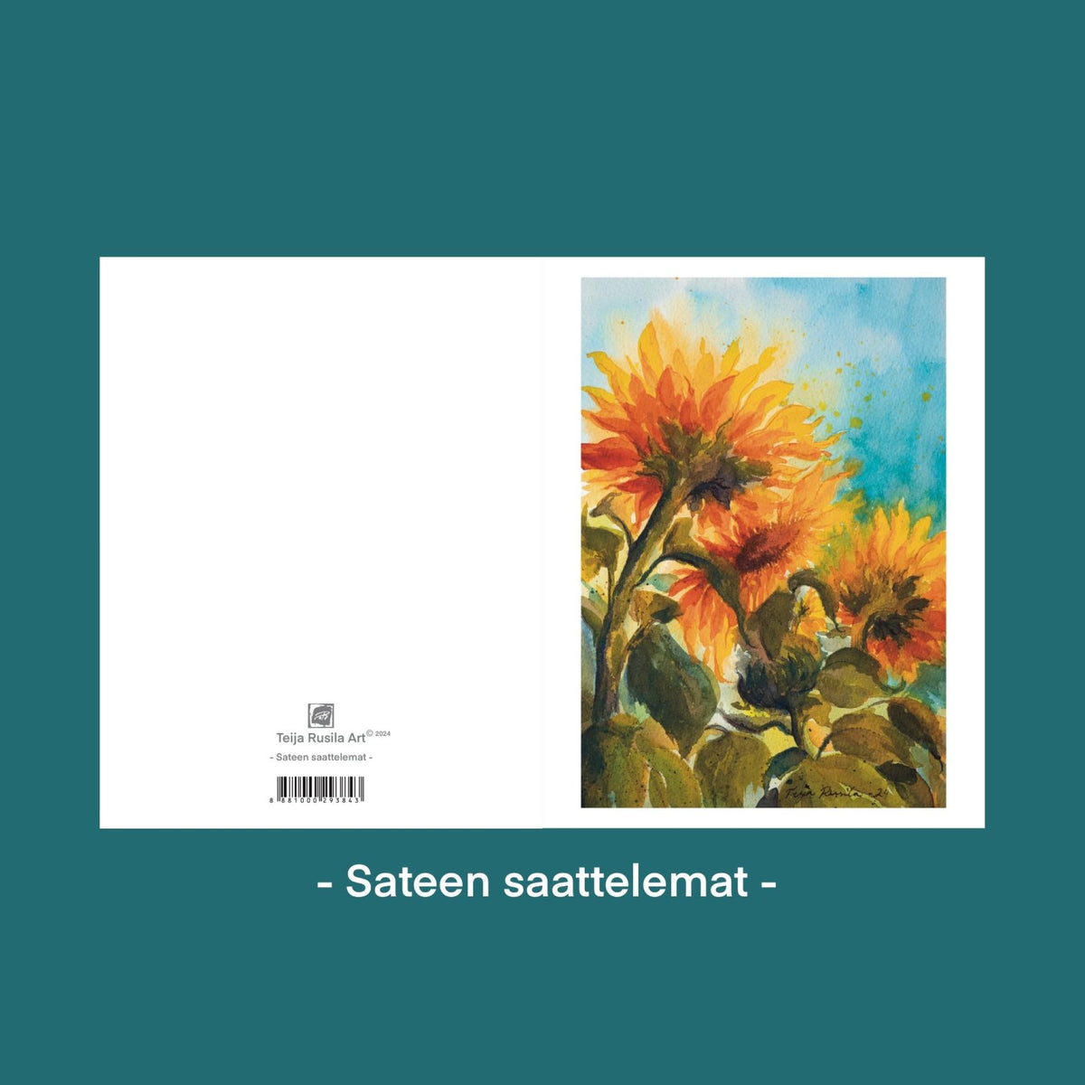 Teija Rusila Art | Kaksiosainen kortti | Sateen saattelemat