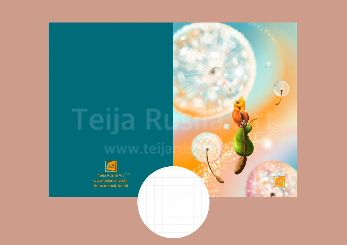 Teija Rusila Art | Anna mennä, lennä | A5 vihko