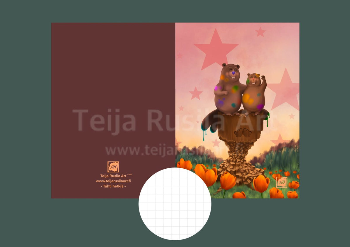 Teija Rusila Art | Majava A5 vihko | Tähti hetkiä