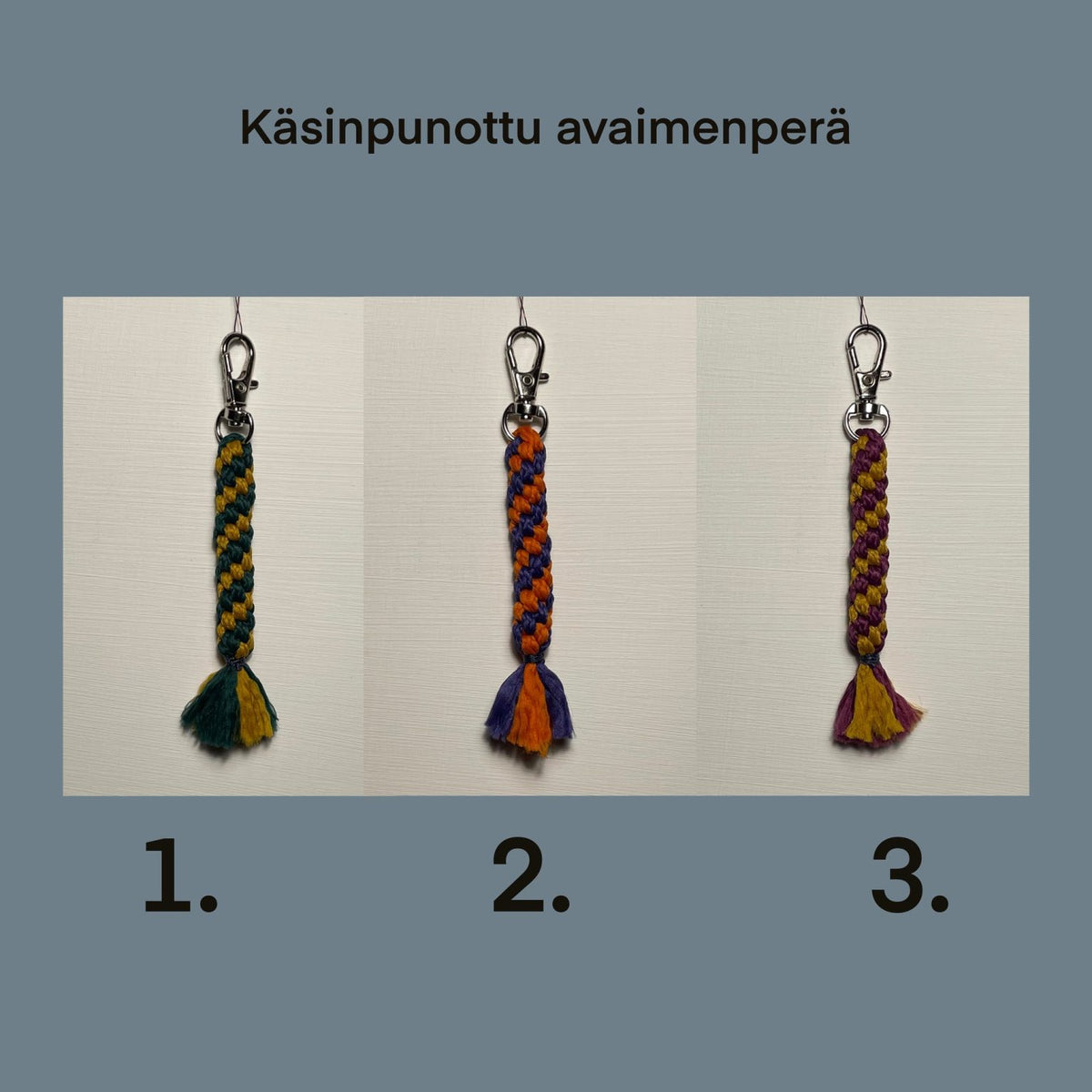 Teija Rusila Art | Punottu avaimenperä | 1-3