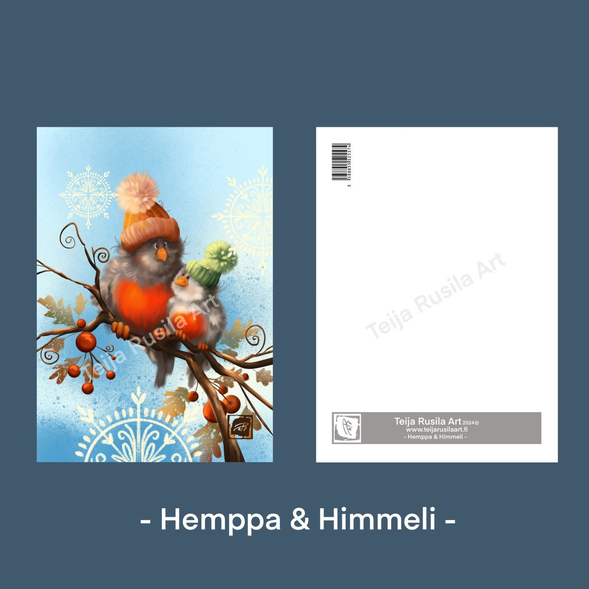 Teija Rusila Art | Hemppa & Himmeli - Postikortti