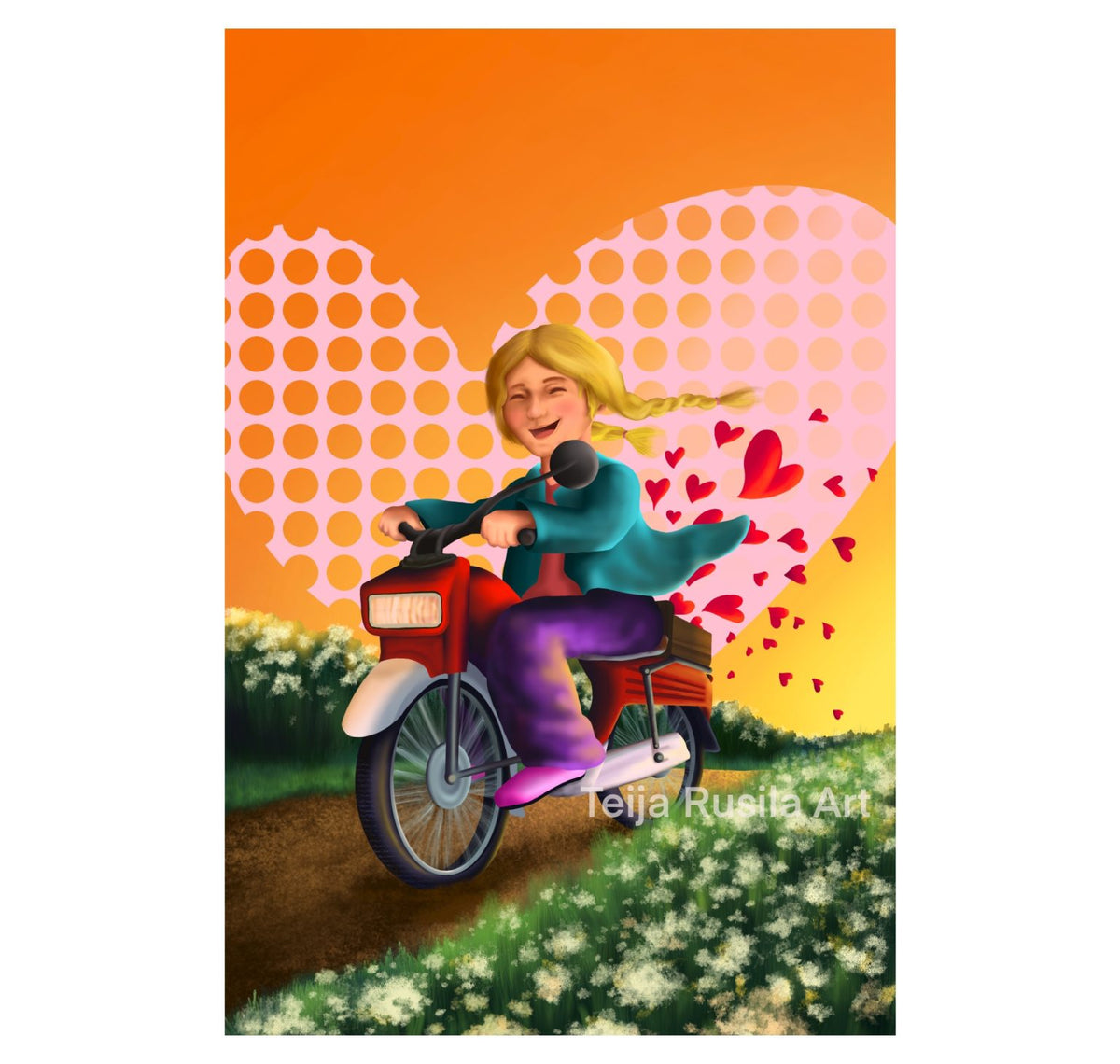 Teija Rusila Art | Makeaa menoa - postikortti