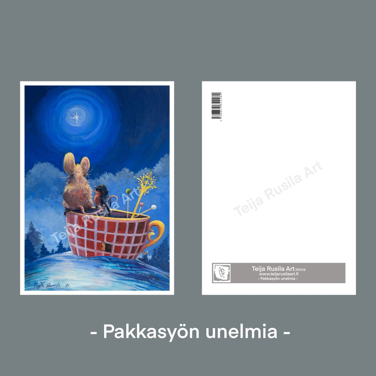 Teija Rusila Art | Pakkasyön unelmia - postikortti