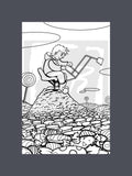Teija Rusila Art | Mageempi urakka - väritettävä postikortti