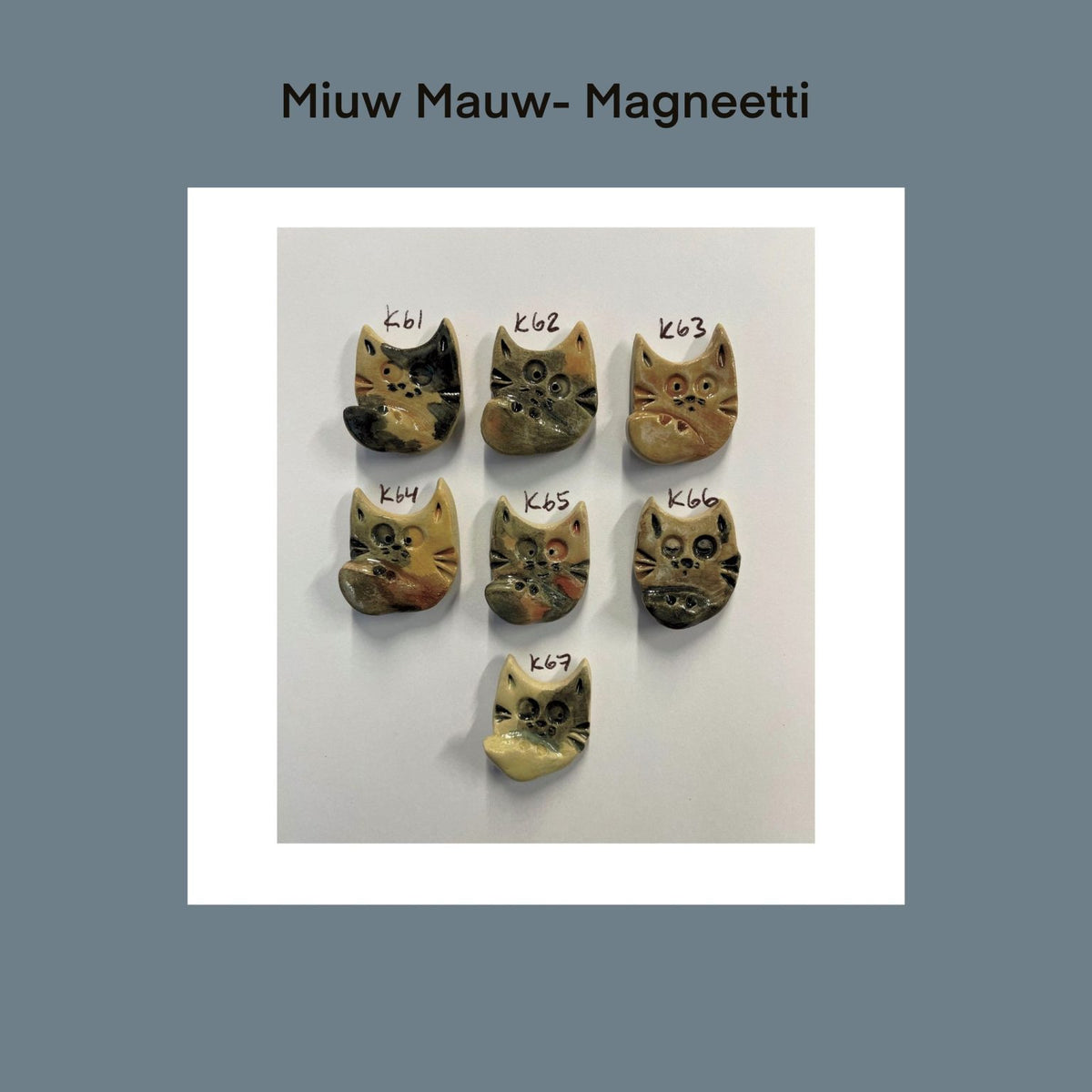 Teija Rusila Art | Kissa magneetti | Miuw Mauw
