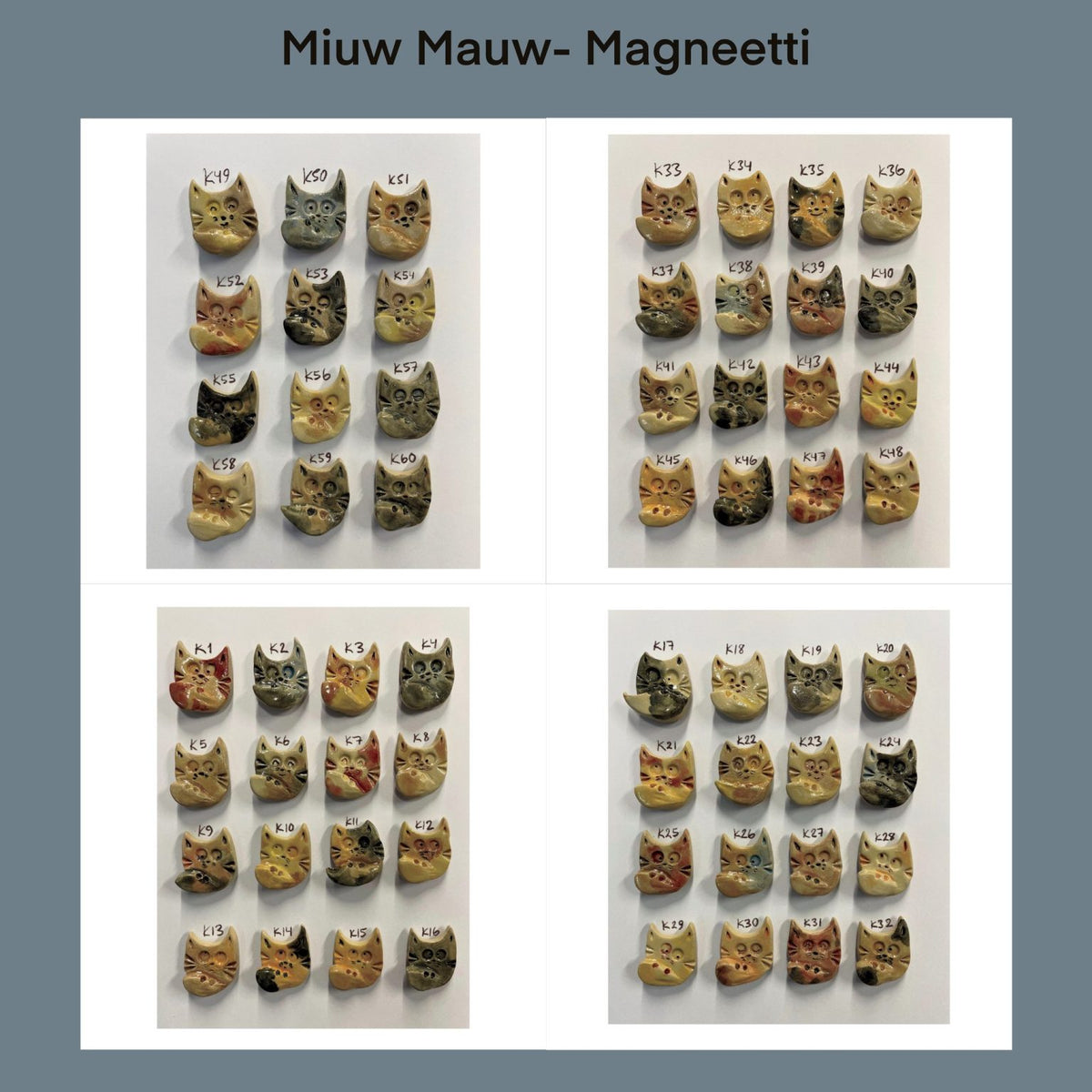 Teija Rusila Art | Kissa magneetti | Miuw Mauw