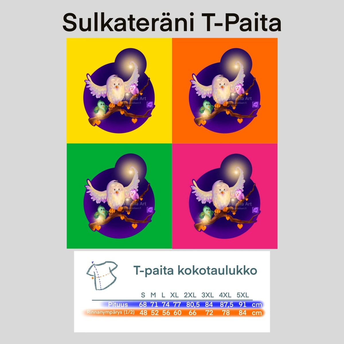 Teija Rusila Art | Aikuisten t-paita | Sulkateräni