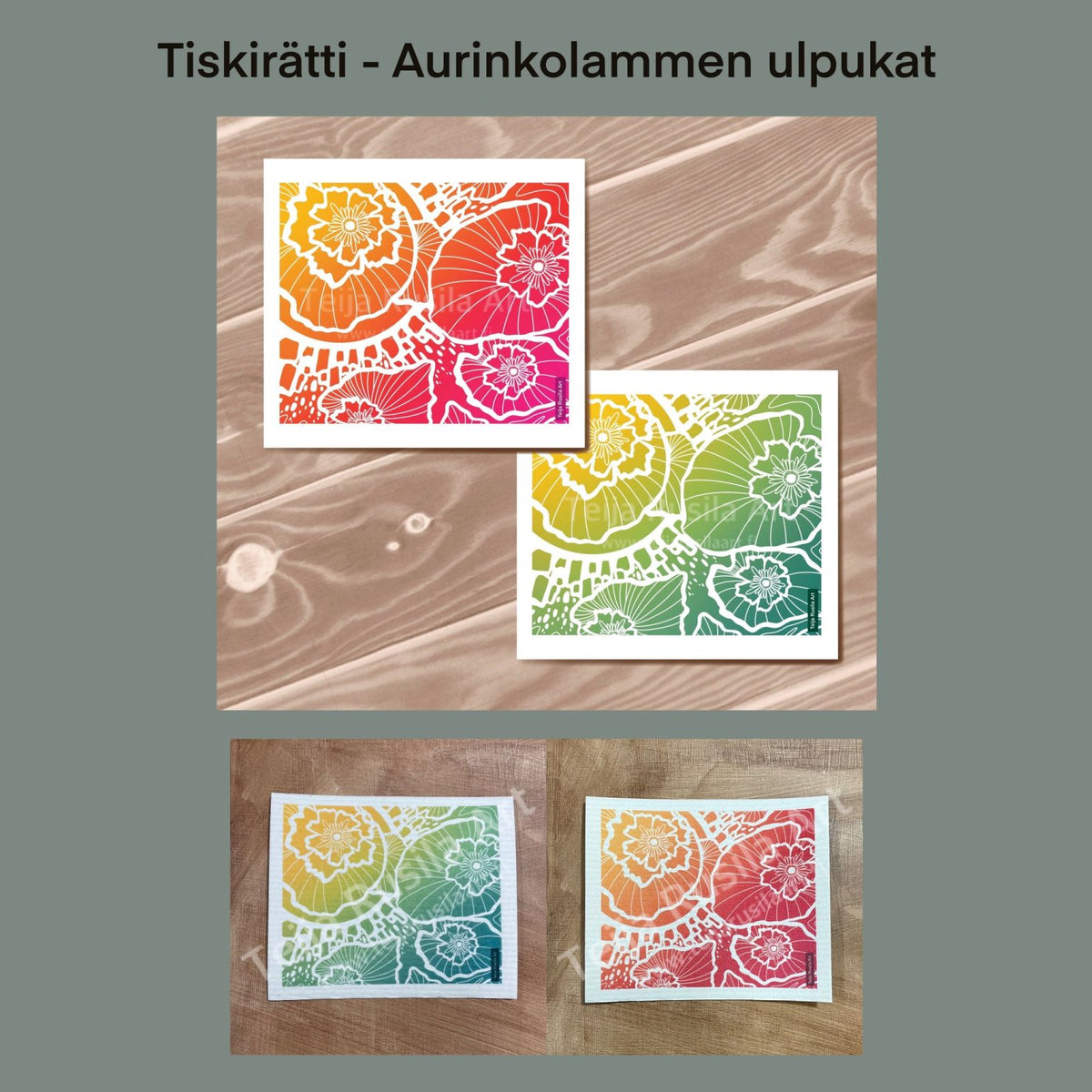 Teija Rusila Art | Tiskirätti punainen